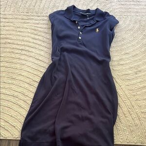 Ralph Lauren Blue Polo Dress Cap Sleeve Casual